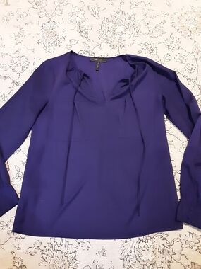 BCBGMaxAzria Long-Sleeve Purple Blouse